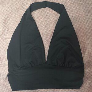 Black halter cropped top